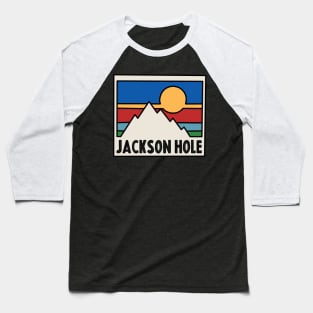 Jackson Hole, Wyoming Decal Baseball T-Shirt